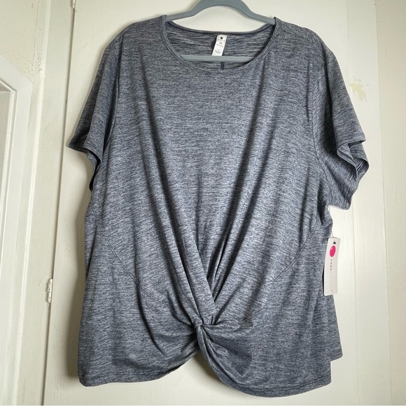 NWT Blue Heather Twist Front Women's Top 3XL - Picture 1 of 11